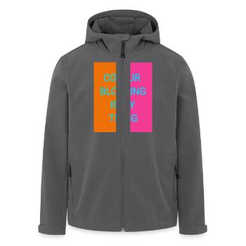 Farben mix - Recycelte Männer Softshell-Jacke von Stanley/Stella - Anthrazit - Vorne - AI Model Male 185 light (185cm)