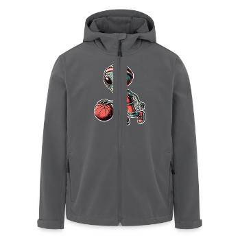 Alien Basketball - Recycelte Männer Softshell-Jacke von Stanley/Stella - Anthrazit - Vorne - AI Model Male 185 light (185cm)