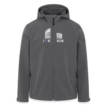 I Love Bangkok Heart Flag Cooles Bangkok Kolosseum - Recycelte Männer Softshell-Jacke von Stanley/Stella - Anthrazit - Vorne - AI Model Male 185 light (185cm)