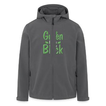 Green Is The New Black Earth Day Planet - Recycelte Männer Softshell-Jacke von Stanley/Stella - Anthrazit - Vorne - AI Model Male 185 light (185cm)