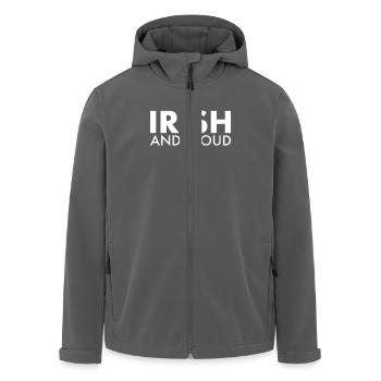 Irish And Proud Irland Irische Stolzer Ire - Recycelte Männer Softshell-Jacke von Stanley/Stella - Anthrazit - Vorne - AI Model Male 185 light (185cm)