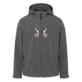 Geist Yoga Meditation Zen Namaste Lotus - Recycelte Männer Softshell-Jacke von Stanley/Stella - Anthrazit - Vorne - AI Model Male 185 light (185cm)