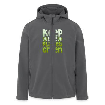 Keep The Planet Green Earth Day Planet - Recycelte Männer Softshell-Jacke von Stanley/Stella - Anthrazit - Vorne - AI Model Male 185 light (185cm)