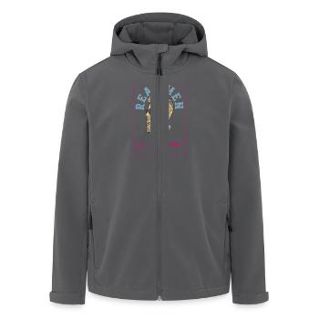 Lass es wachsen Bartdesign Let It Grow Beard - Recycelte Männer Softshell-Jacke von Stanley/Stella - Anthrazit - Vorne - AI Model Male 185 light (185cm)