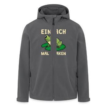 Karneval Party EINFACH MAL QUACKEN Lustiges - Recycelte Männer Softshell-Jacke von Stanley/Stella - Anthrazit - Vorne - AI Model Male 185 light (185cm)