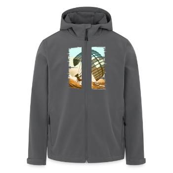 Kitesurfen Kitesurfer Kiteboard - Recycelte Männer Softshell-Jacke von Stanley/Stella - Anthrazit - Vorne - AI Model Male 185 light (185cm)