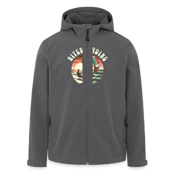 Kitesurfen Kitesurfer Kiteboard - Recycelte Männer Softshell-Jacke von Stanley/Stella - Anthrazit - Vorne - AI Model Male 185 light (185cm)