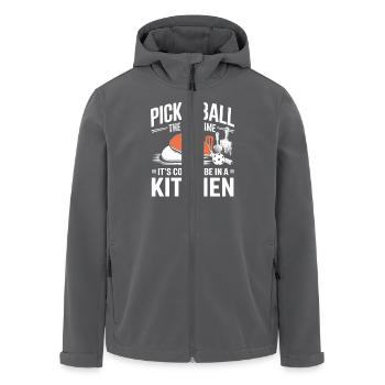 Pickleball Spieler Paddleball Kitchen Dinkball - Recycelte Männer Softshell-Jacke von Stanley/Stella - Anthrazit - Vorne - AI Model Male 185 light (185cm)