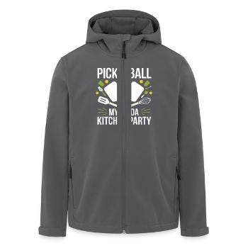 Pickleball Liebhaber Ballsportart Kitchen Ball - Recycelte Männer Softshell-Jacke von Stanley/Stella - Anthrazit - Vorne - AI Model Male 185 light (185cm)