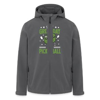 Pickleball Paddleball Teamsport Outfit Pickle - Recycelte Männer Softshell-Jacke von Stanley/Stella - Anthrazit - Vorne - AI Model Male 185 light (185cm)