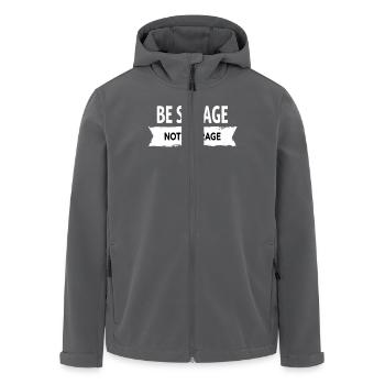 Be Savage Not Average – Motivations Spruch - Recycelte Männer Softshell-Jacke von Stanley/Stella - Anthrazit - Vorne - AI Model Male 185 light (185cm)