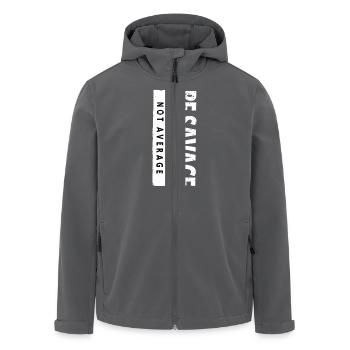 Be Savage Not Average – Motivations Spruch - Recycelte Männer Softshell-Jacke von Stanley/Stella - Anthrazit - Vorne - AI Model Male 185 light (185cm)