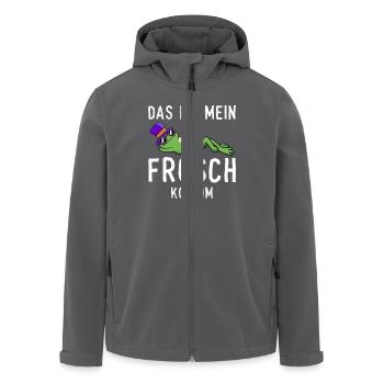 Karneval Kostüm Frosch DAS IST MEIN FROSCH KOSTÜM - Recycelte Männer Softshell-Jacke von Stanley/Stella - Anthrazit - Vorne - AI Model Male 185 light (185cm)