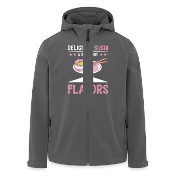 Sushi Japan Essen Sushi-Mahlzeit - Recycelte Männer Softshell-Jacke von Stanley/Stella - Anthrazit - Vorne - AI Model Male 185 light (185cm)