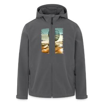 Kitesurfen Kitesurfer Kiteboard - Recycelte Männer Softshell-Jacke von Stanley/Stella - Anthrazit - Vorne - AI Model Male 185 light (185cm)
