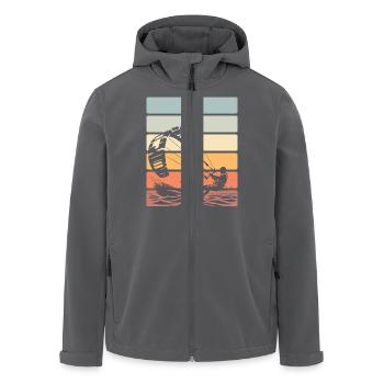 Kitesurfen Kitesurfer Kiteboard - Recycelte Männer Softshell-Jacke von Stanley/Stella - Anthrazit - Vorne - AI Model Male 185 light (185cm)