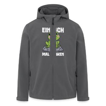 Karneval Party EINFACH MAL QUACKEN Lustiges - Recycelte Männer Softshell-Jacke von Stanley/Stella - Anthrazit - Vorne - AI Model Male 185 light (185cm)