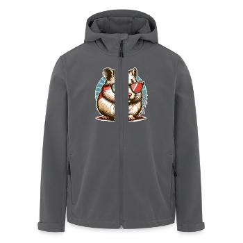 Hamster - Recycelte Männer Softshell-Jacke von Stanley/Stella - Anthrazit - Vorne - AI Model Male 185 light (185cm)