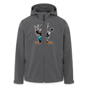 Ente Rock and Roll Gitarrist - Recycelte Männer Softshell-Jacke von Stanley/Stella - Anthrazit - Vorne - AI Model Male 185 light (185cm)