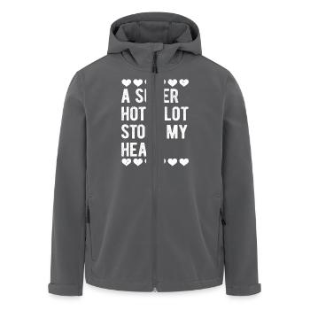Retro Vintage Pilot Valentinstag Geschenk - Recycelte Männer Softshell-Jacke von Stanley/Stella - Anthrazit - Vorne - AI Model Male 185 light (185cm)