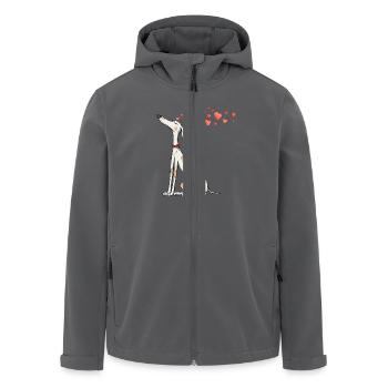 Hund Hundeliebe Valentinstag Podenco Hundebesitzer - Recycelte Männer Softshell-Jacke von Stanley/Stella - Anthrazit - Vorne - AI Model Male 185 light (185cm)