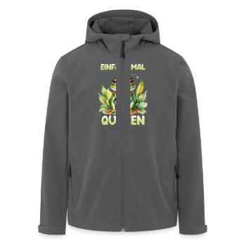 Froschkostüm EINFACH MAL QUACKEN Lustiges Frosch - Recycelte Männer Softshell-Jacke von Stanley/Stella - Anthrazit - Vorne - AI Model Male 185 light (185cm)