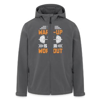 Mein Warm-up ist dein Workout - Recycelte Männer Softshell-Jacke von Stanley/Stella - Anthrazit - Vorne - AI Model Male 185 light (185cm)