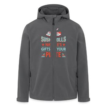 Sushi Japan Essen Sushi-Mahlzeit - Recycelte Männer Softshell-Jacke von Stanley/Stella - Anthrazit - Vorne - AI Model Male 185 light (185cm)