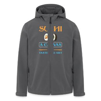 Sushi Japan Essen Sushi-Mahlzeit - Recycelte Männer Softshell-Jacke von Stanley/Stella - Anthrazit - Vorne - AI Model Male 185 light (185cm)