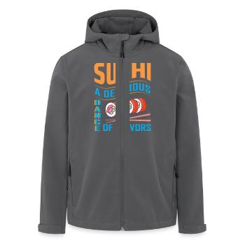 Sushi Japan Essen Sushi-Mahlzeit - Recycelte Männer Softshell-Jacke von Stanley/Stella - Anthrazit - Vorne - AI Model Male 185 light (185cm)