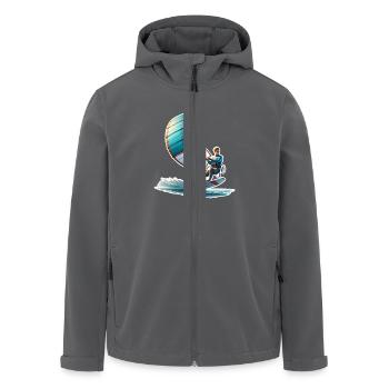 Kitesurfen Kitesurfer Kiteboard - Recycelte Männer Softshell-Jacke von Stanley/Stella - Anthrazit - Vorne - AI Model Male 185 light (185cm)