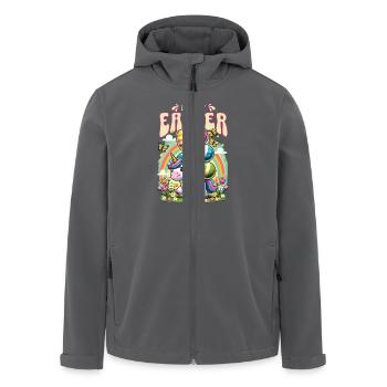 Ostern Frohe Ostern Osterhase Osterei Frühling - Recycelte Männer Softshell-Jacke von Stanley/Stella - Anthrazit - Vorne - AI Model Male 185 light (185cm)