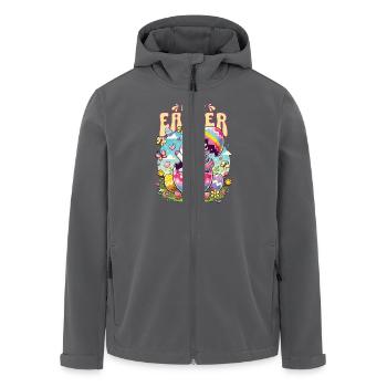 Ostern Frohe Ostern Osterhase Osterei Frühling - Recycelte Männer Softshell-Jacke von Stanley/Stella - Anthrazit - Vorne - AI Model Male 185 light (185cm)