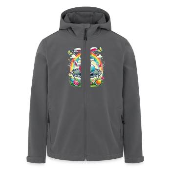 Ostern Frohe Ostern Osterhase Osterei Frühling - Recycelte Männer Softshell-Jacke von Stanley/Stella - Anthrazit - Vorne - AI Model Male 185 light (185cm)