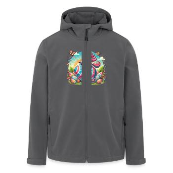 Ostern Frohe Ostern Osterhase Osterei Frühling - Recycelte Männer Softshell-Jacke von Stanley/Stella - Anthrazit - Vorne - AI Model Male 185 light (185cm)
