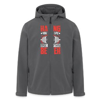 Fitness Motivation besseres Leben Design - Recycelte Männer Softshell-Jacke von Stanley/Stella - Anthrazit - Vorne - AI Model Male 185 light (185cm)