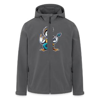 Ente Rock and Roll Gitarrist - Recycelte Männer Softshell-Jacke von Stanley/Stella - Anthrazit - Vorne - AI Model Male 185 light (185cm)