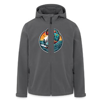 Kitesurfen Kitesurfer Kiteboard - Recycelte Männer Softshell-Jacke von Stanley/Stella - Anthrazit - Vorne - AI Model Male 185 light (185cm)