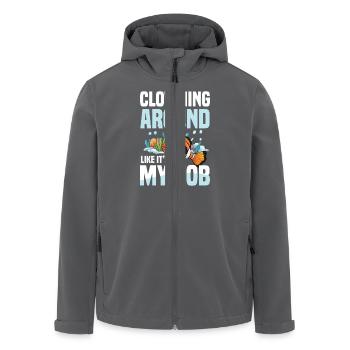 Clownfisch Aquaristischer Lebensstil für einen - Recycelte Männer Softshell-Jacke von Stanley/Stella - Anthrazit - Vorne - AI Model Male 185 light (185cm)