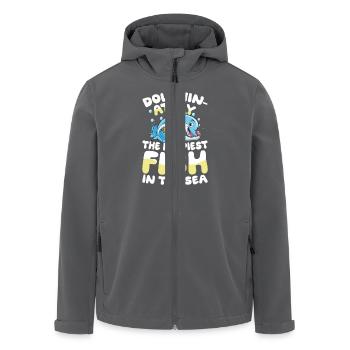 Dolphin-ately The Happiest Fish In The Sea - Recycelte Männer Softshell-Jacke von Stanley/Stella - Anthrazit - Vorne - AI Model Male 185 light (185cm)