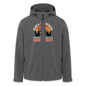 Karneval Ente QUACK MADAFAKAS UNDERCOVER AUF - Recycelte Männer Softshell-Jacke von Stanley/Stella - Anthrazit - Vorne - AI Model Male 185 light (185cm)