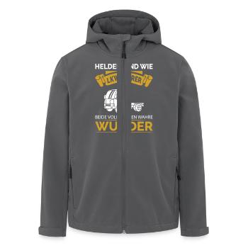Lkw Fahrer Kraftfahrer LKW-Fahrer - Recycelte Männer Softshell-Jacke von Stanley/Stella - Anthrazit - Vorne - AI Model Male 185 light (185cm)