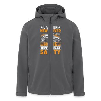 Achtung neuer Fahrer bleib sicher zu Hause - Recycelte Männer Softshell-Jacke von Stanley/Stella - Anthrazit - Vorne - AI Model Male 185 light (185cm)