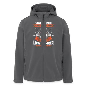 Lkw Fahrer Kraftfahrer LKW-Fahrer - Recycelte Männer Softshell-Jacke von Stanley/Stella - Anthrazit - Vorne - AI Model Male 185 light (185cm)