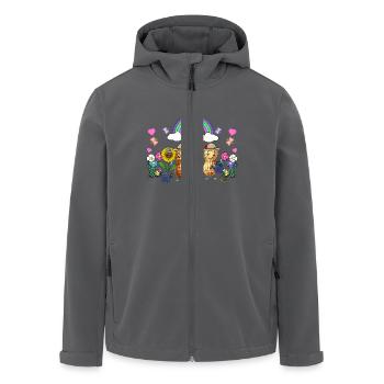 Erdnuss Kind Kinder Frühling Kleinkinder Baby - Recycelte Männer Softshell-Jacke von Stanley/Stella - Anthrazit - Vorne - AI Model Male 185 light (185cm)