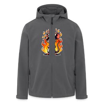 Maus Flamme - Recycelte Männer Softshell-Jacke von Stanley/Stella - Anthrazit - Vorne - AI Model Male 185 light (185cm)