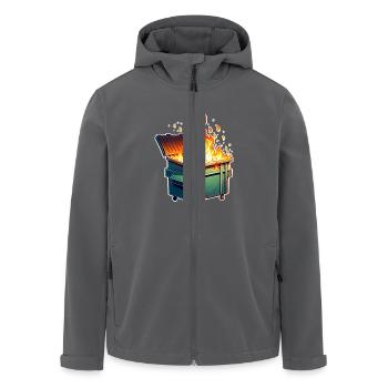 Brennende Mülltonne - Recycelte Männer Softshell-Jacke von Stanley/Stella - Anthrazit - Vorne - AI Model Male 185 light (185cm)