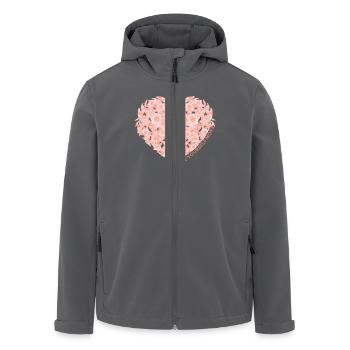Florales Herz mit inspirierender Botschaft Floral - Recycelte Männer Softshell-Jacke von Stanley/Stella - Anthrazit - Vorne - AI Model Male 185 light (185cm)