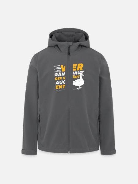 Faschingskostüm WER GÄNSEHAUT DER SCHLÄGT ENTEN - Recycelte Männer Softshell-Jacke von Stanley/Stella - Anthrazit