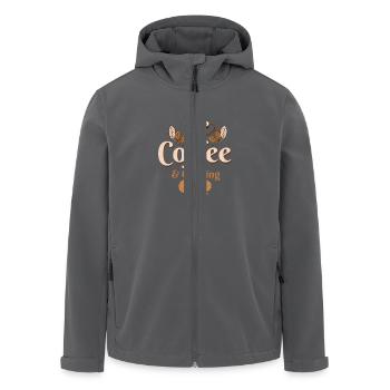 Coffee & Quilting Quilter Sewing - Recycelte Männer Softshell-Jacke von Stanley/Stella - Anthrazit - Vorne - AI Model Male 185 light (185cm)
